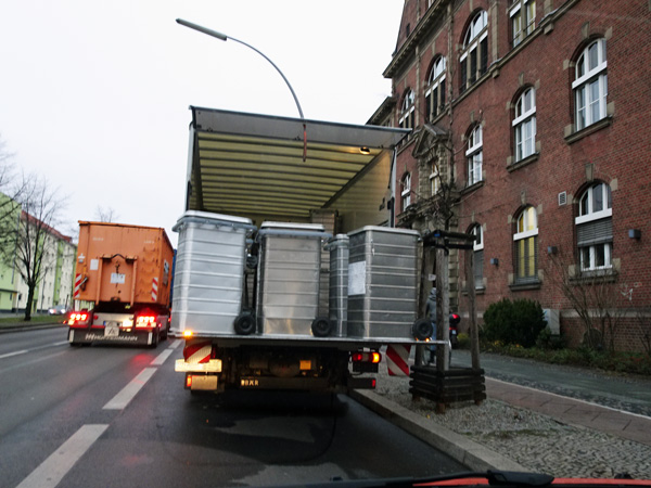 Abtransport Datenschutzbehälter